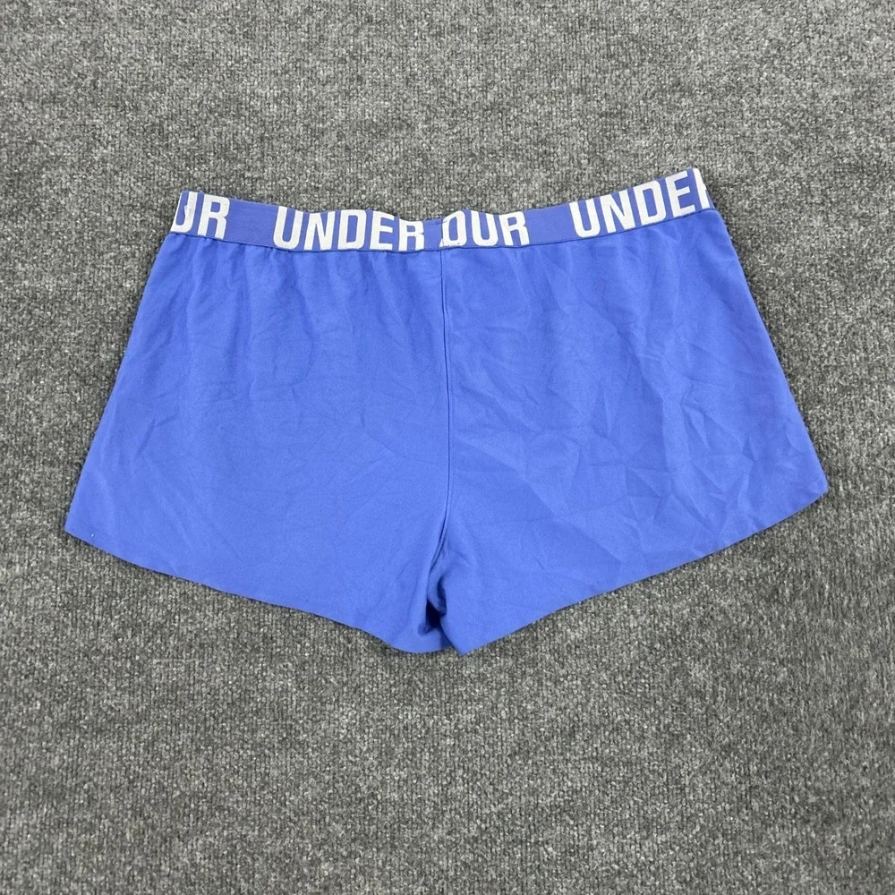 Under Armour Shorts Womens XL Blue HeatGear Loose Fit Athletic Running Gym